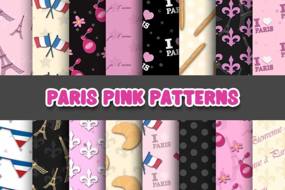 Download Paris Pink Digital Paper Patterns - Digital paper Collection