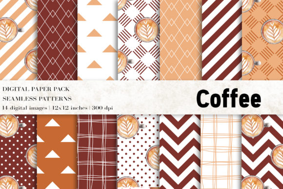 Download Coffee Digital Papers, Coffee Patterns - Coffee pattern Collection