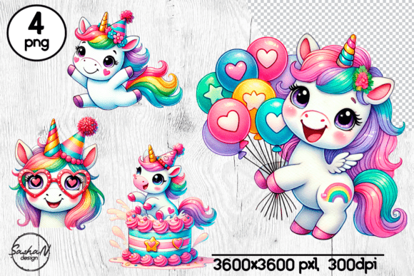 Download Cute Unicorn Clipart, Birthday Clipart - Birthday Collection