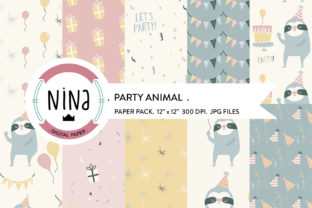 Download Party Animal Digital Paper Confetti - Digital paper Collection