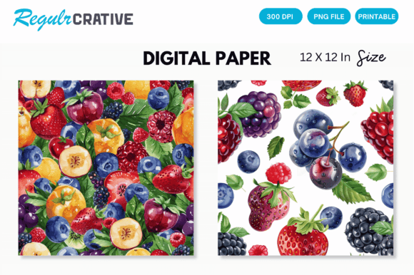 Download Fruit and Vegetable Digital Paper - Digital paper Collection