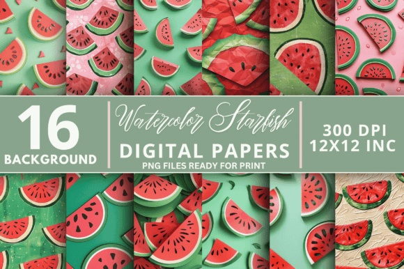 Download Watermelon Digital Paper Backgrounds - Digital paper Collection