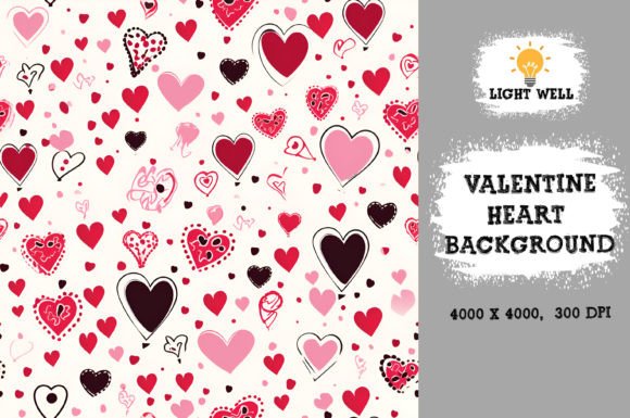 Download Valentine Heart Background Digital Paper - Digital paper Collection