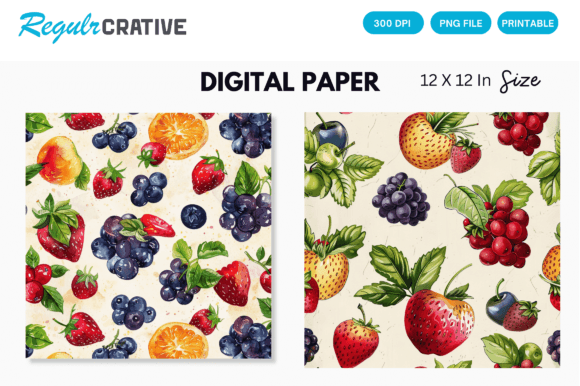Download Fruit and Vegetable Digital Paper - Digital paper Collection