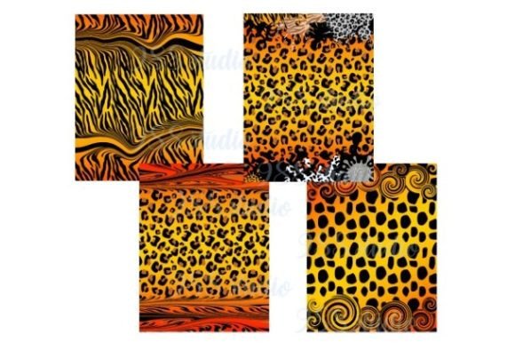 Download Animal Digital Paper Leopard Tiger Png - Digital paper Collection