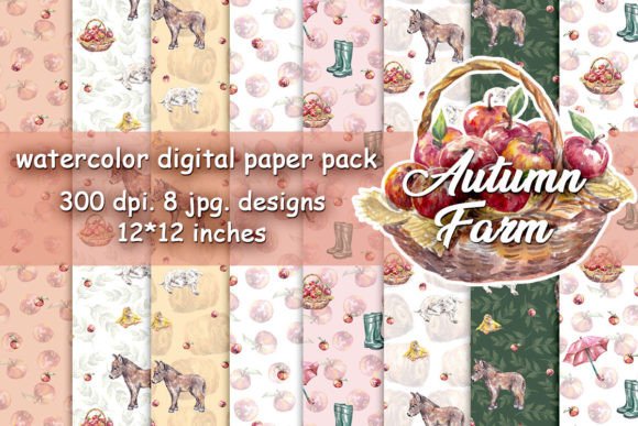 Download Farm Animal Digital Paper Pack Jpeg - Digital paper Collection